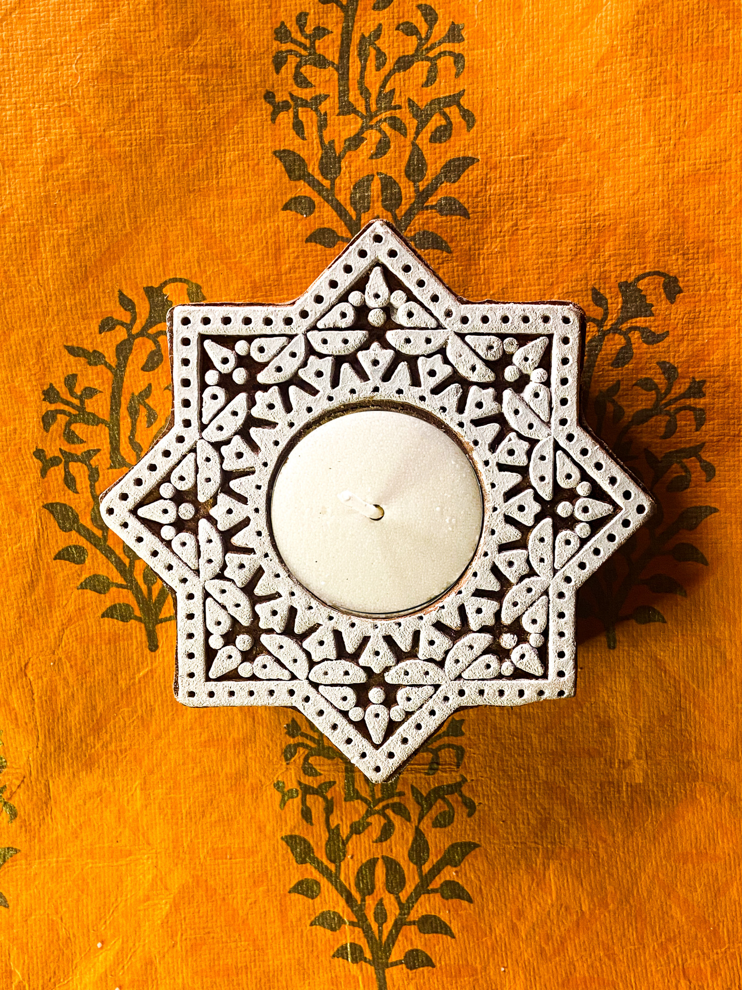 Star Light wooden Tea light decoration